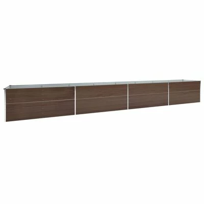 VidaXL Lit surélevé de jardin Acier galvanisé 600x80x77 cm Marron 1 VidaXL Lit surélevé de jardin Acier galvanisé 600x80x77 cm Marron