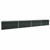 VidaXL Lit surélevé de jardin Acier galvanisé 600x80x77 cm Anthracite