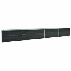 VidaXL Lit surélevé de jardin Acier galvanisé 600x80x77 cm Anthracite