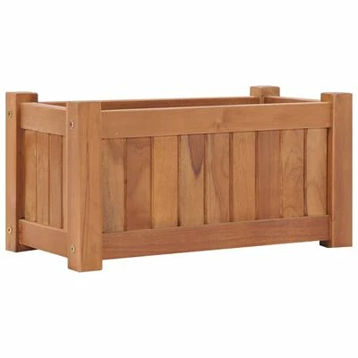 VidaXL Lit surélevé 50x25x25 cm Bois de teck solide 2 VidaXL Lit surélevé 50x25x25 cm Bois de teck solide – Image 2