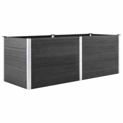 VidaXL Lit surélevé de jardin 250x50x91 cm WPC Gris 2 VidaXL Lit surélevé de jardin 250x50x91 cm WPC Gris – Image 2