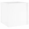 VidaXL Jardinière Blanc brillant 40x40x40 cm Bois d'ingénierie