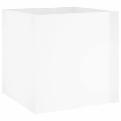VidaXL Jardinière Blanc brillant 40x40x40 cm Bois d'ingénierie 1 VidaXL Jardinière Blanc brillant 40x40x40 cm Bois d'ingénierie