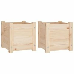 VidaXL Jardinières d'extérieur 2 pcs 31x31x31 cm Bois de pin massif
