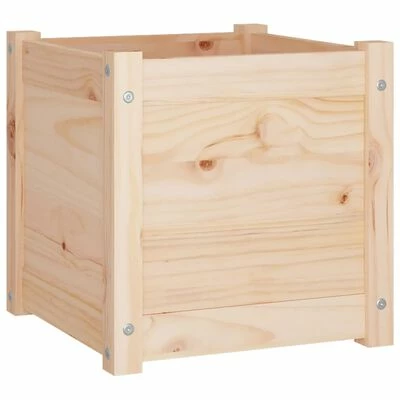 VidaXL Jardinière 40x40x40 cm Bois de pin massif 1 VidaXL Jardinière 40x40x40 cm Bois de pin massif