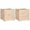 VidaXL Jardinières d'extérieur 2 pcs 40x40x40 cm Bois de pin massif