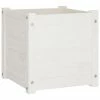 VidaXL Jardinière Blanc 40x40x40 cm Bois de pin massif