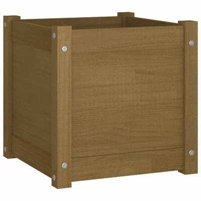 VidaXL Jardinière d'extérieur Marron miel 40x40x40 cm Bois de pin 1 VidaXL Jardinière d'extérieur Marron miel 40x40x40 cm Bois de pin