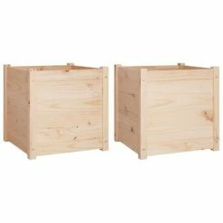 VidaXL Jardinières d'extérieur 2 pcs 50x50x50 cm Bois de pin massif