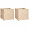 VidaXL Jardinières d'extérieur 2 pcs 60x60x60 cm Bois de pin massif