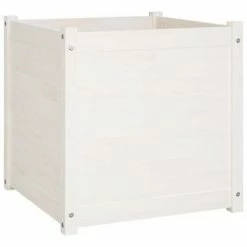 VidaXL Jardinière Blanc 60x60x60 cm Bois de pin massif