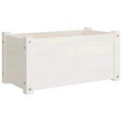 VidaXL Jardinière Blanc 60x31x31 cm Bois de pin massif