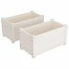 VidaXL Jardinières d'extérieur 2 pcs Blanc 60x31x31 cm Bois de pin