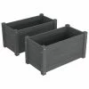 VidaXL Jardinières 2 pcs Gris 60x31x31 cm Bois de pin massif