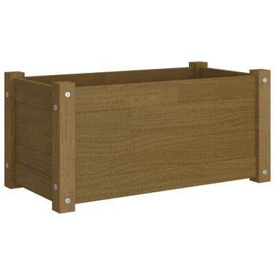 VidaXL Jardinière d'extérieur Marron miel 60x31x31 cm Bois de pin 1 VidaXL Jardinière d'extérieur Marron miel 60x31x31 cm Bois de pin