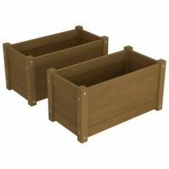 VidaXL Jardinières d'extérieur 2pcs Marron miel 60x31x31cm Bois de pin