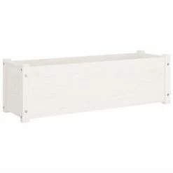 VidaXL Jardinière d'extérieur Blanc 100x31x31 cm Bois de pin massif
