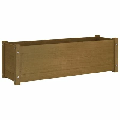 VidaXL Jardinière d'extérieur Marron miel 100x31x31 cm Bois de pin 1 VidaXL Jardinière d'extérieur Marron miel 100x31x31 cm Bois de pin