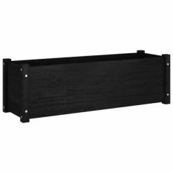 VidaXL Jardinière d'extérieur Noir 100x31x31 cm Bois de pin massif