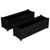 VidaXL Jardinières 2 pcs Noir 100x31x31 cm Bois de pin massif