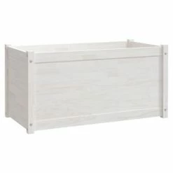 VidaXL Jardinière Blanc 100x50x50 cm Bois de pin massif