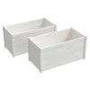 VidaXL Jardinières 2 pcs Blanc 100x50x50 cm Bois de pin massif