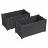 VidaXL Jardinières 2 pcs Gris 100x50x50 cm Bois de pin massif