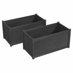 VidaXL Jardinières 2 pcs Gris 100x50x50 cm Bois de pin massif