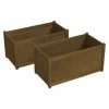 VidaXL Jardinières 2 pcs Marron miel 100x50x50 cm Bois de pin massif