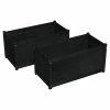 VidaXL Jardinières 2 pcs Noir 100x50x50 cm Bois de pin massif