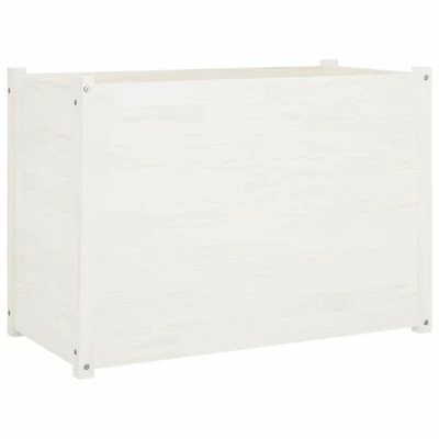 VidaXL Jardinière d'extérieur Blanc 100x50x70 cm Bois de pin massif 1 VidaXL Jardinière d'extérieur Blanc 100x50x70 cm Bois de pin massif