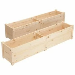 VidaXL Lits surélevés de jardin 2 pcs 150x31x31cm Bois de sapin massif