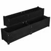 VidaXL Lits surélevés de jardin 2 pcs Noir 150x31x31cm Bois de sapin
