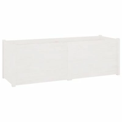 VidaXL Jardinière d'extérieur Blanc 150x50x50 cm Bois de pin massif 1 VidaXL Jardinière d'extérieur Blanc 150x50x50 cm Bois de pin massif