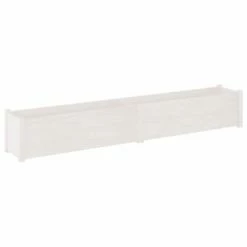VidaXL Jardinière Blanc 200x31x31 cm Bois de pin massif