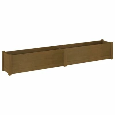 VidaXL Jardinière Marron miel 200x31x31 cm Bois de pin massif 1 VidaXL Jardinière Marron miel 200x31x31 cm Bois de pin massif