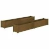 VidaXL Jardinières 2 pcs Marron miel 200x31x31 cm Bois de pin massif