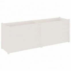 VidaXL Jardinière d'extérieur Blanc 200x50x70 cm Bois de pin massif
