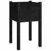 VidaXL Jardinière d'extérieur Noir 40x40x70 cm Bois de pin massif