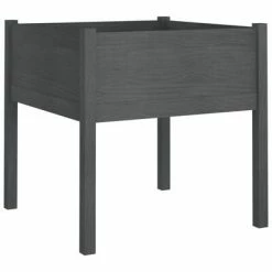 VidaXL Jardinière d'extérieur Gris 70x70x70 cm Bois de pin massif