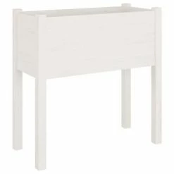 VidaXL Jardinière Blanc 70x31x70 cm Bois de pin massif