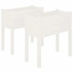 VidaXL Jardinières 2 pcs Blanc 70x31x70 cm Bois de pin massif