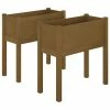 VidaXL Jardinières 2 pcs Marron miel 70x31x70 cm Bois de pin massif
