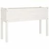 VidaXL Jardinière d'extérieur Blanc 110x31x70 cm Bois de pin massif