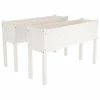 VidaXL Jardinières d'extérieur 2 pcs Blanc 110x31x70 cm Bois de pin