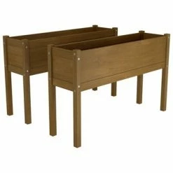 VidaXL Jardinières d'extérieur 2pcs Marron miel 110x31x70cm Pin massif