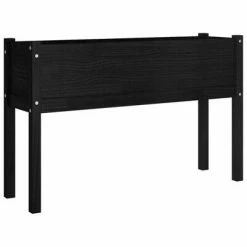 VidaXL Jardinière d'extérieur Noir 110x31x70 cm Bois de pin massif