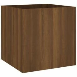 VidaXL Jardinière Chêne marron 40x40x40 cm Bois d'ingénierie