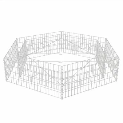 VidaXL Lit surélevé à gabion hexagonale 200x173x40 cm 3 VidaXL Lit surélevé à gabion hexagonale 200x173x40 cm – Image 3