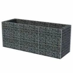 VidaXL Lit surélevé à gabion Acier 270x90x100 cm -Pots & cache-pots Soldes 2022 image 3 142554